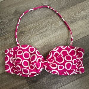 Victoria's Secret Pink and White Bikini Top
